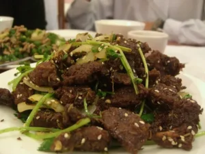 Mongolian Beef and Spring Onions